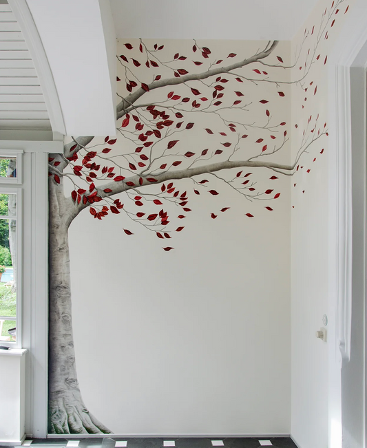 Trompe l'Oeil: Painting a Mural of a Beech Tree with Oil Paint